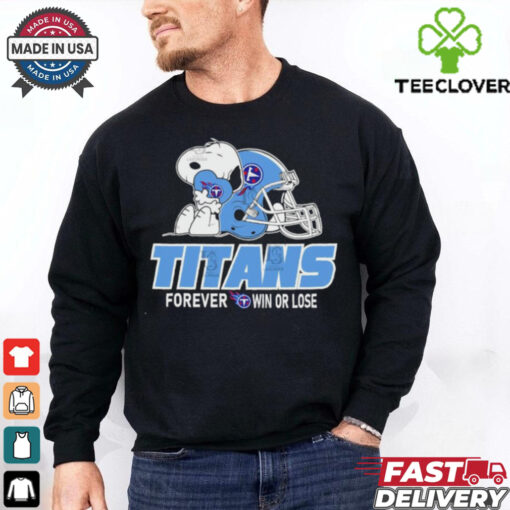 Official The Peanuts Movie Snoopy X Tennessee Titans Forever Win Or Lose Shirt