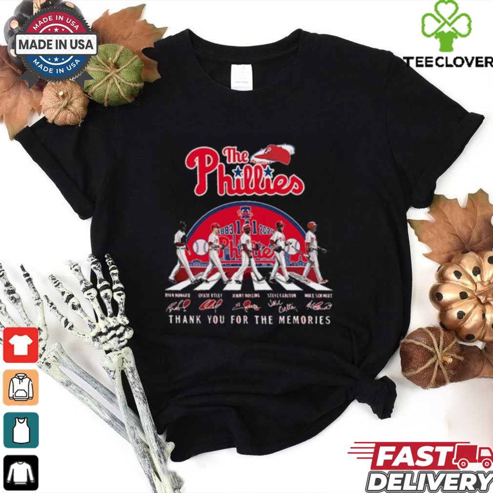 Official The Philadelphia Phillies 141 Year 1883 2024 Thank You For The Memories Signatures shirt Official The Philadelphia Phillies 141 Year 1883 2024 Thank You For The Memories Signatures shirt