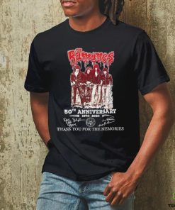 Official The Ramones 50th Anniversary 1974 2024 Thank You For The Memories Signatures Shirt
