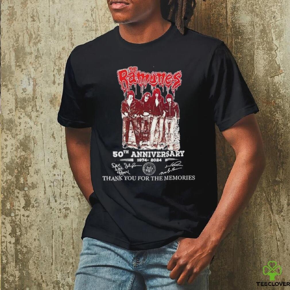 Official The Ramones 50th Anniversary 1974 2024 Thank You For The Memories Signatures Shirt Official The Ramones 50th Anniversary 1974 2024 Thank You For The Memories Signatures Shirt