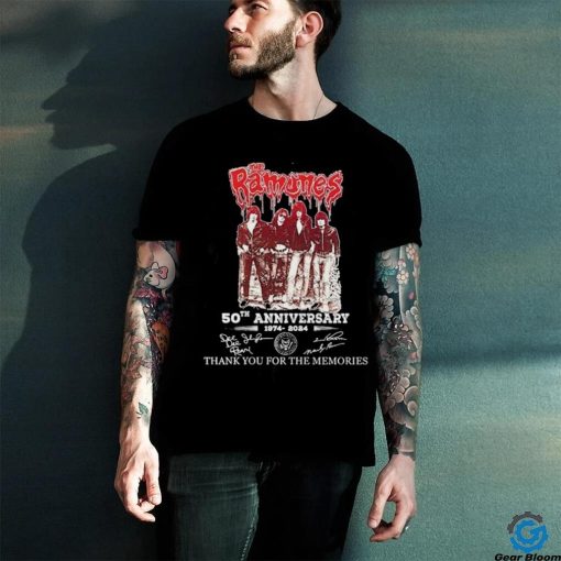 Official The Ramones 50th Anniversary 1974 2024 Thank You For The Memories Signatures Shirt