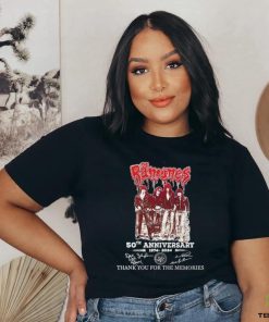Official The Ramones 50th Anniversary 1974 2024 Thank You For The Memories Signatures Shirt