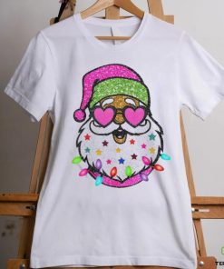 Official The Santa With Sunglasses Christmas Pink Women Girls Kids T Shirt