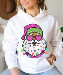 Official The Santa With Sunglasses Christmas Pink Women Girls Kids T Shirt