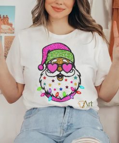 Official The Santa With Sunglasses Christmas Pink Women Girls Kids T Shirt