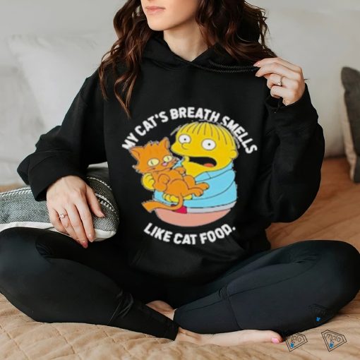 Official The Simpsons my cat’s breath smells like cat food T shirt