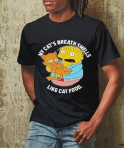 Official The Simpsons my cat’s breath smells like cat food T shirt