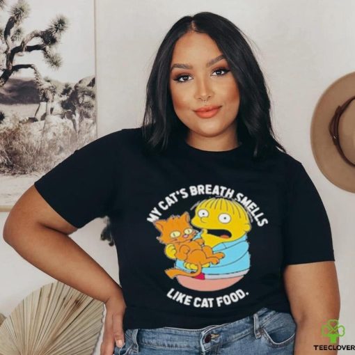 Official The Simpsons my cat’s breath smells like cat food T shirt