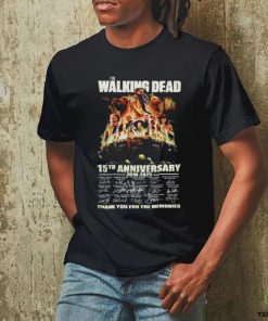 Official The Walking Dead 15th Anniversary 2009 2024 Thank You For The Memories Fan T Shirt