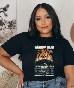 Official The Walking Dead 15th Anniversary 2009 2024 Thank You For The Memories Fan T Shirt