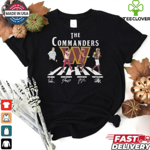 Official The Washington Commanders Abbey Road Dan Quinn Jayden Daniels Austin Ekeler And Terry Mclaurin Shirt