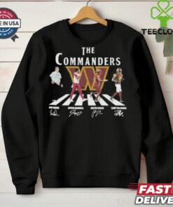 Official The Washington Commanders Abbey Road Dan Quinn Jayden Daniels Austin Ekeler And Terry Mclaurin Shirt