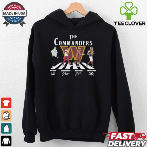 Official The Washington Commanders Abbey Road Dan Quinn Jayden Daniels Austin Ekeler And Terry Mclaurin Shirt