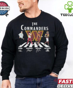Official The Washington Commanders Abbey Road Dan Quinn Jayden Daniels Austin Ekeler And Terry Mclaurin Shirt