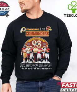 Official The Washington Commanders Chris Hanburger John Riggins Sammy Baugh Joe Gibbs Darrell Green Art Monk Joe Theismann Thank You For The Memories Helmet Coach Signatures T shirts
