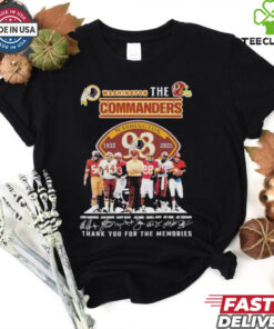 Official The Washington Commanders Chris Hanburger John Riggins Sammy Baugh Joe Gibbs Darrell Green Art Monk Joe Theismann Thank You For The Memories Helmet Coach Signatures T shirts
