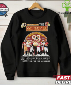 Official The Washington Commanders Chris Hanburger John Riggins Sammy Baugh Joe Gibbs Darrell Green Art Monk Joe Theismann Thank You For The Memories Helmet Coach Signatures T shirts