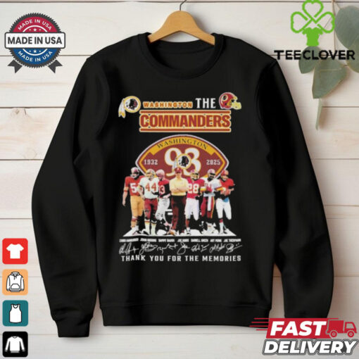 Official The Washington Commanders Chris Hanburger John Riggins Sammy Baugh Joe Gibbs Darrell Green Art Monk Joe Theismann Thank You For The Memories Helmet Coach Signatures T shirts