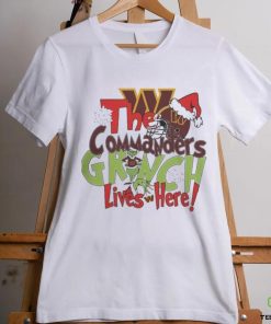 Official The Washington commanders x grinch lives here Christmas T shirt