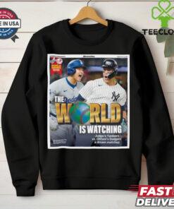 Official The World Is Watching Judge’s Yankees Vs. Ohtani’s Dodgers A Dream Matchup MLB Poster t shirt