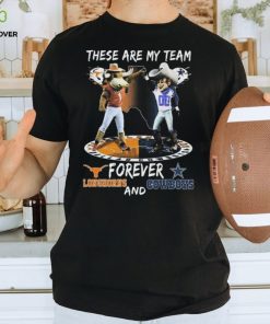 Official These Are My Team Forever Texas Longhorns And Dallas Cowboys Mascot Shirt