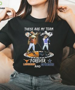 Official These Are My Team Forever Texas Longhorns And Dallas Cowboys Mascot Shirt