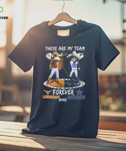 Official These Are My Team Forever Texas Longhorns And Dallas Cowboys Mascot Shirt