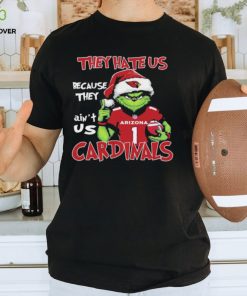 Official They Hate US Arizona Cardinals Football Santa Grinch Christmas shirt