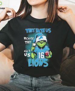 Official They Hate Us Because Ain’t Us Detroit Lions The Grinch Christmas Shirt