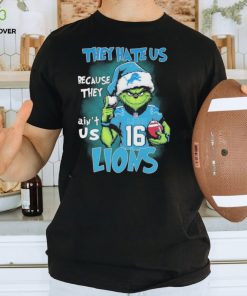 Official They Hate Us Because Ain’t Us Detroit Lions The Grinch Christmas Shirt
