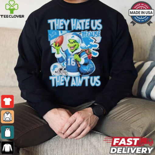 Official They Hate Us Because They Aint Us Detroit Lions Unisex T Shirt