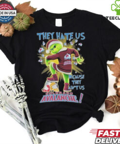 Official They Hate Us Because They Ain’t Us Grinch X Colorado Hockey Stomp On Hockey Teams Christmas Shirt