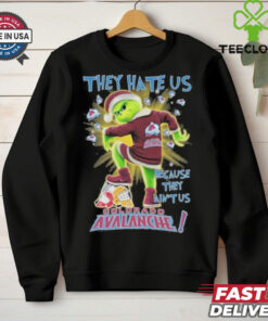 Official They Hate Us Because They Ain’t Us Grinch X Colorado Hockey Stomp On Hockey Teams Christmas Shirt