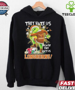 Official They Hate Us Texas Longhorns Stomp On College Teams X Grinch Christmas Shirt