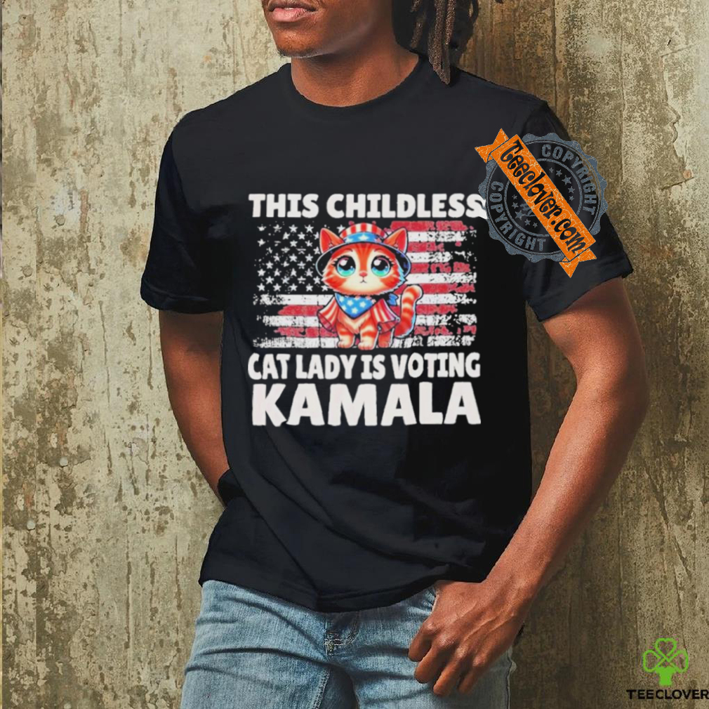 Official This Childless Cat Lady Is Voting Kamala Us Flag 2024 T Shirt Official This Childless Cat Lady Is Voting Kamala Us Flag 2024 T Shirt
