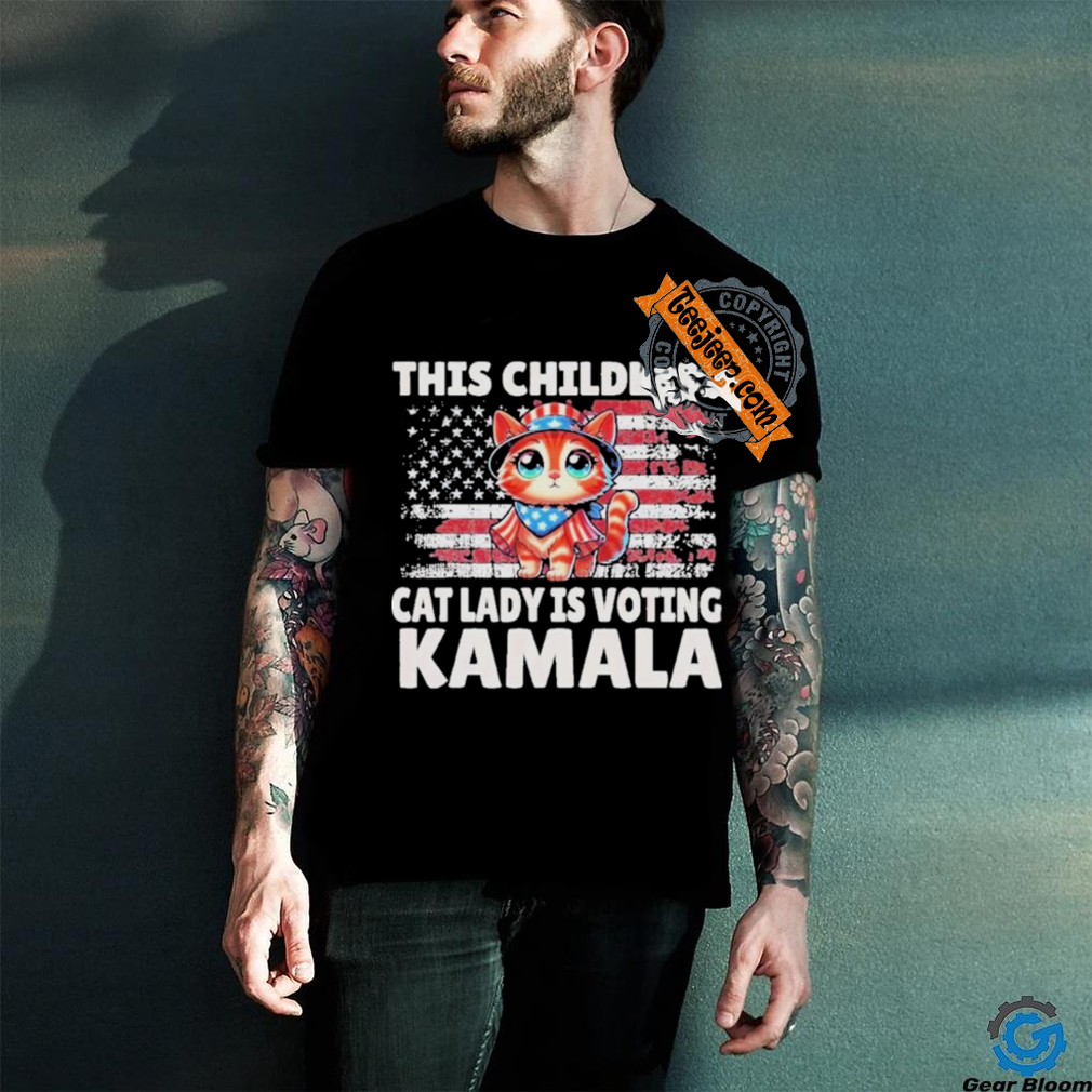 Official This Childless Cat Lady Is Voting Kamala Us Flag 2024 T Shirt Official This Childless Cat Lady Is Voting Kamala Us Flag 2024 T Shirt