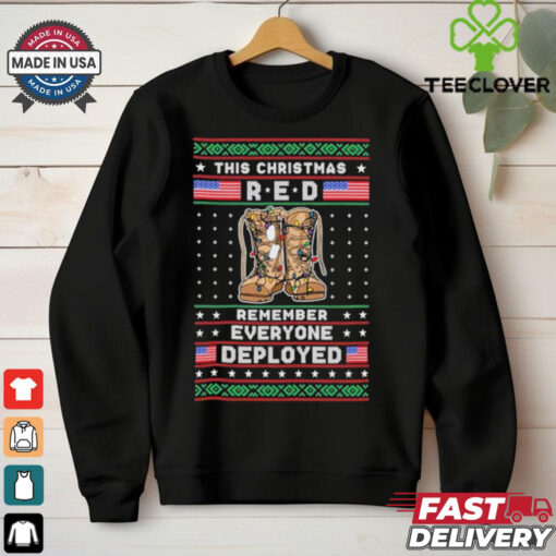 Official This Christmas Red Remember Everyone Deployed T Shirt
