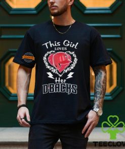 Official This Girl Loves Her Arizona Diamondbacks Helmet Heart Diamond 2024 shirt