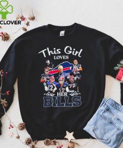 Official This Girl Loves Her Buffalo Bills Signatures Shirt