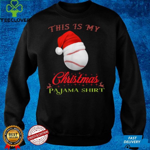 Official This Is My Christmas Pajama Baseball Softball Gift Lover T Shirt