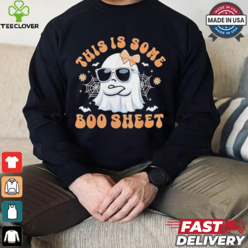 Official This Is Some Boo Sheet Womens Cute Ghost Halloween Shirt