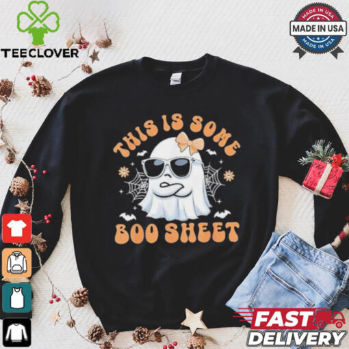 Official This Is Some Boo Sheet Womens Cute Ghost Halloween Shirt