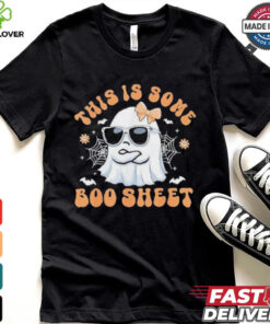 Official This Is Some Boo Sheet Womens Cute Ghost Halloween Shirt