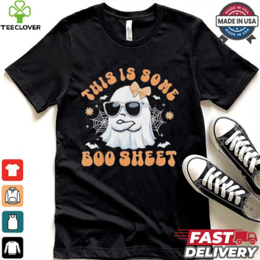 Official This Is Some Boo Sheet Womens Cute Ghost Halloween Shirt