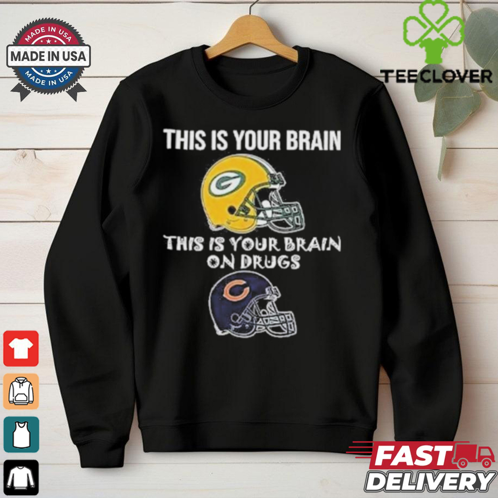 Official This Is Your Brain Green Bay Packers This Is Your Brain On Drugs Chicago Bears Shirt Official This Is Your Brain Green Bay Packers This Is Your Brain On Drugs Chicago Bears Shirt