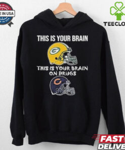 Official This Is Your Brain Green Bay Packers This Is Your Brain On Drugs Chicago Bears Shirt
