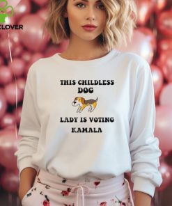 Official This childless dog lady is voting Kamala 2024 T hoodie, sweater, longsleeve, shirt v-neck, t-shirt