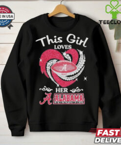 Official This girl loves her alabama crimson tide hearts diamond 2024 shirt