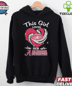 Official This girl loves her alabama crimson tide hearts diamond 2024 shirt