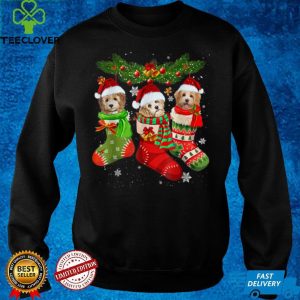 Official Three Shih Tzu In Sock Christmas Santa X mas T Shirt
